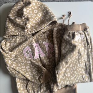 GAP Kids Tan Leopard Print Hoodie